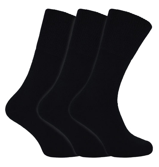 THMO 3 Pack Bamboo Thermal Socks (6-11 / Black)