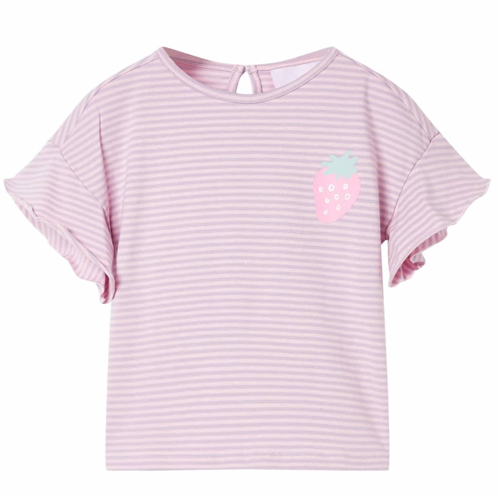 Kids' T-shirt with Ruffled Sleeves Lila 128