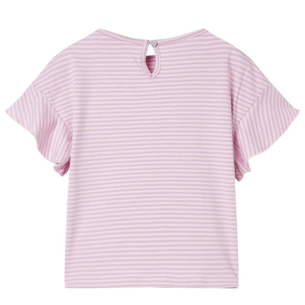 Kids' T-shirt with Ruffled Sleeves Lila 128