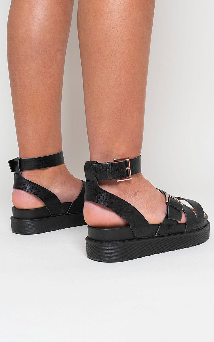 Leather Chunky Platform Sandals