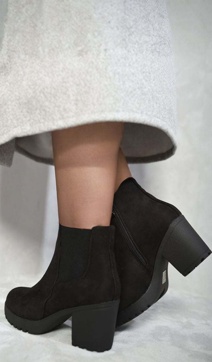 Block Chunky Heel Ankle Boots