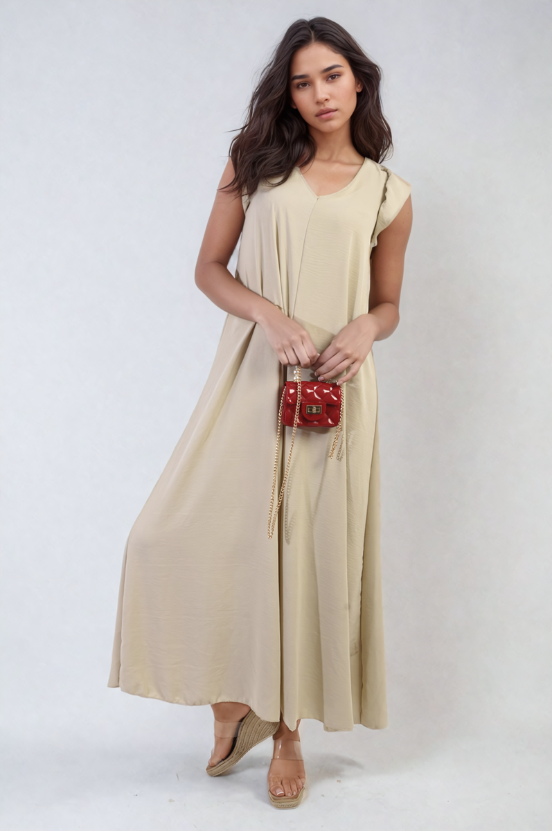 Ruffle Sleeve V-Neck Loose Waist Wide Leg Jumpsuit Size S/M M/L