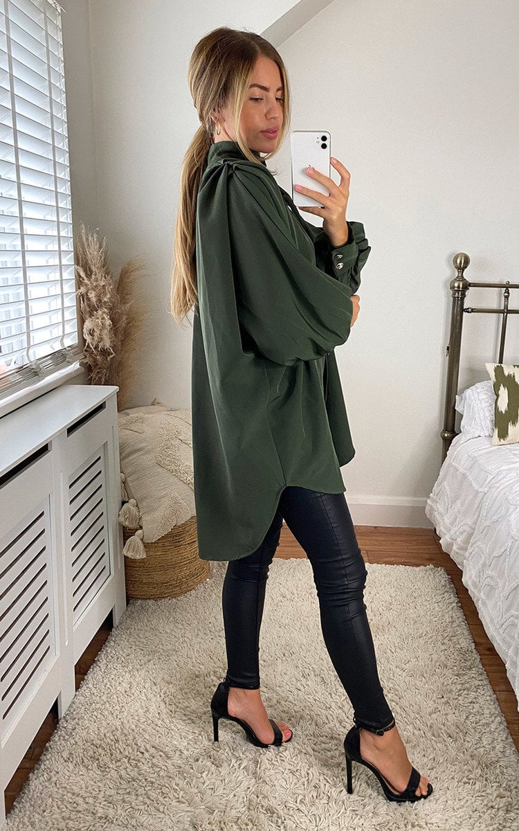 Oversized High Neck Shirt