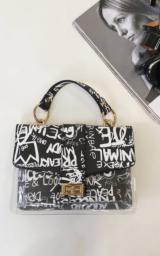 Graffiti Print Handbag