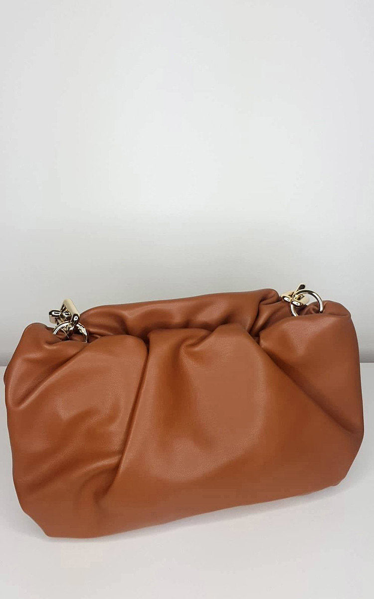 Faux Leather Chain Detail Bag