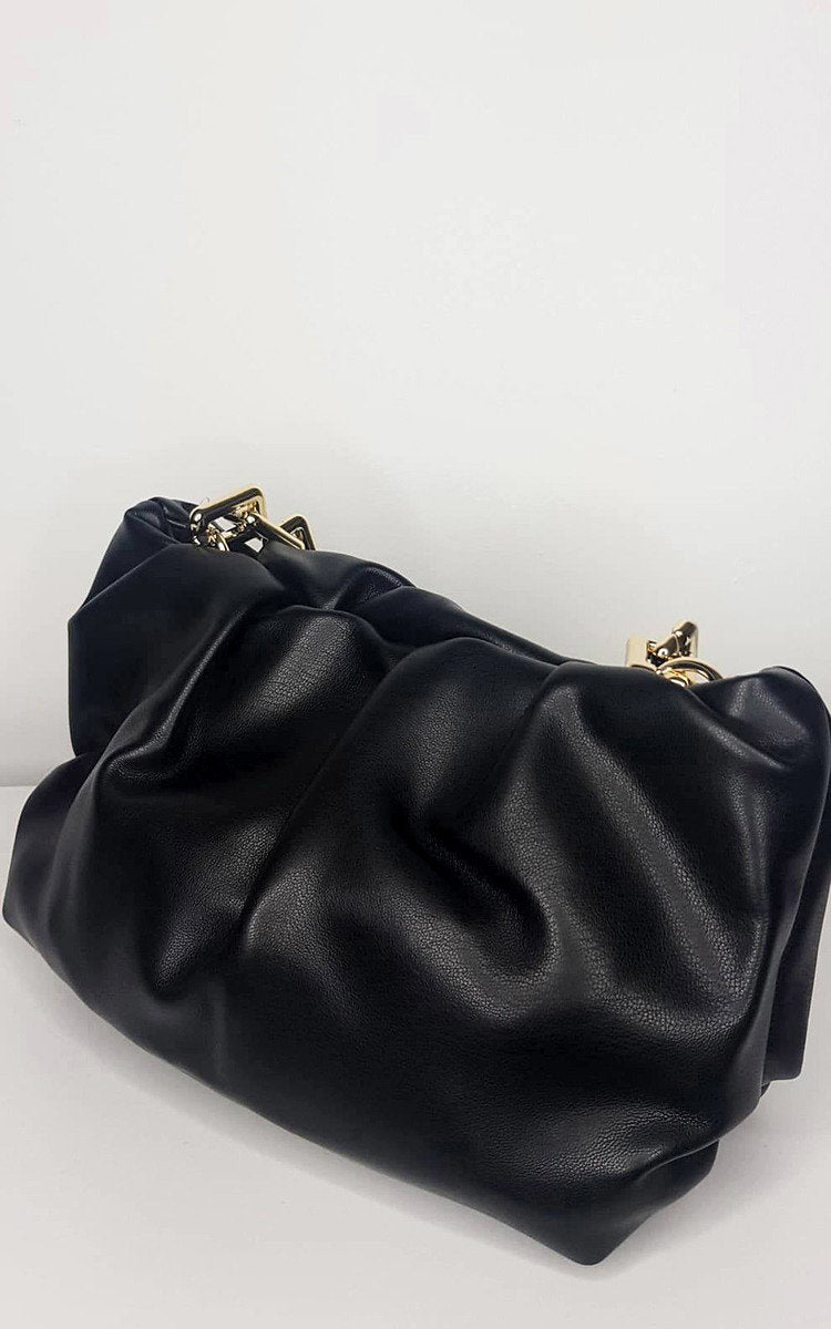 Faux Leather Chain Detail Bag