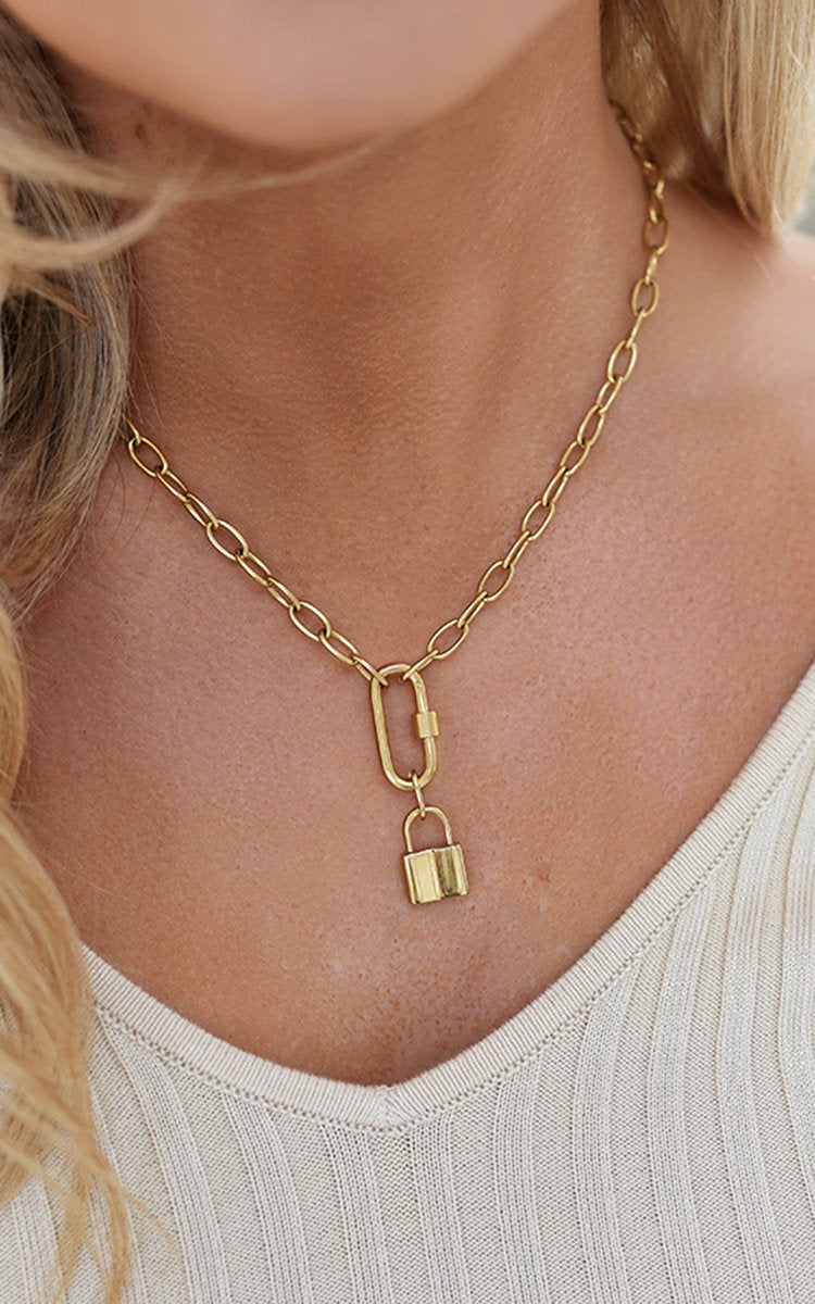 Lock Pendant Necklace