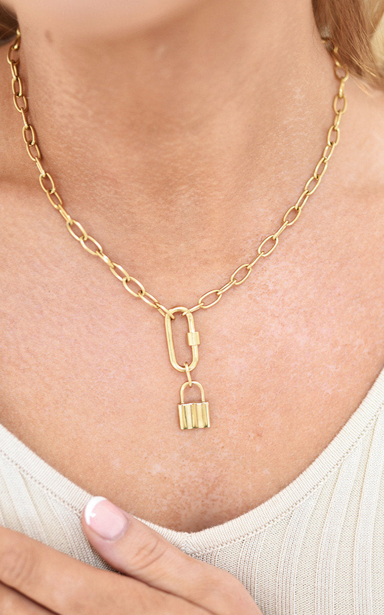 Lock Pendant Necklace