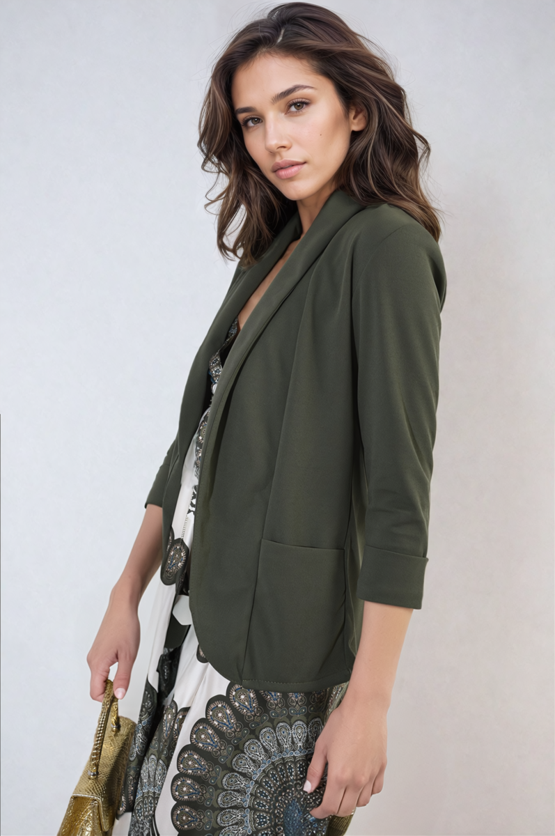 Open Front Cardigan with Front Pockets