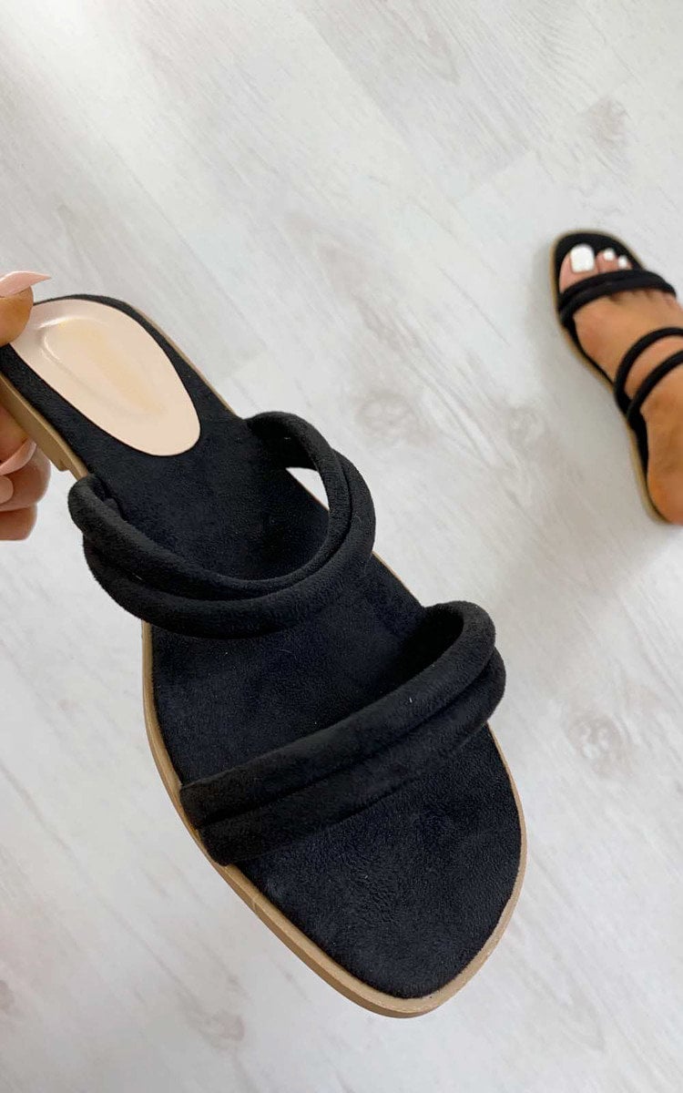 Strappy Faux Suede Sandals