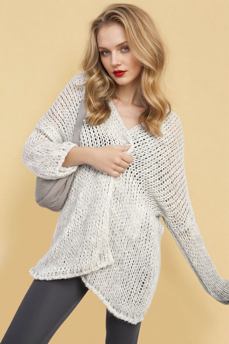 Chunky Long Sleeve Knitted Cardigan