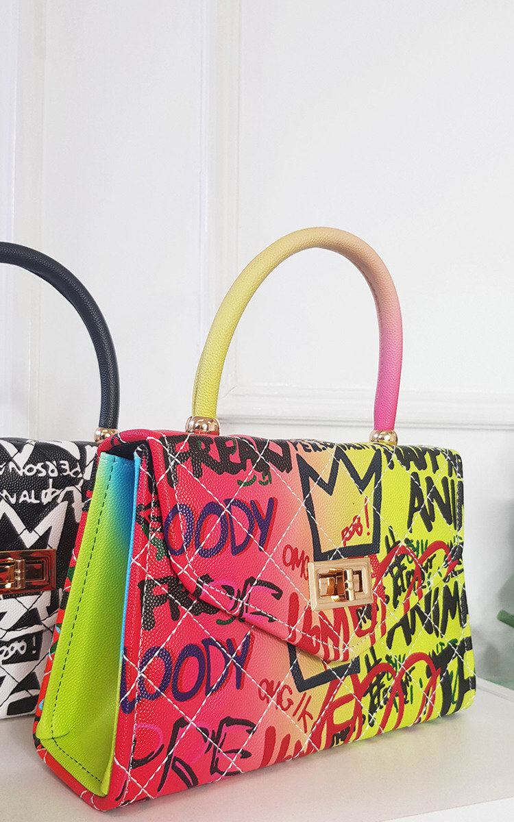 Graffiti Print Handbag