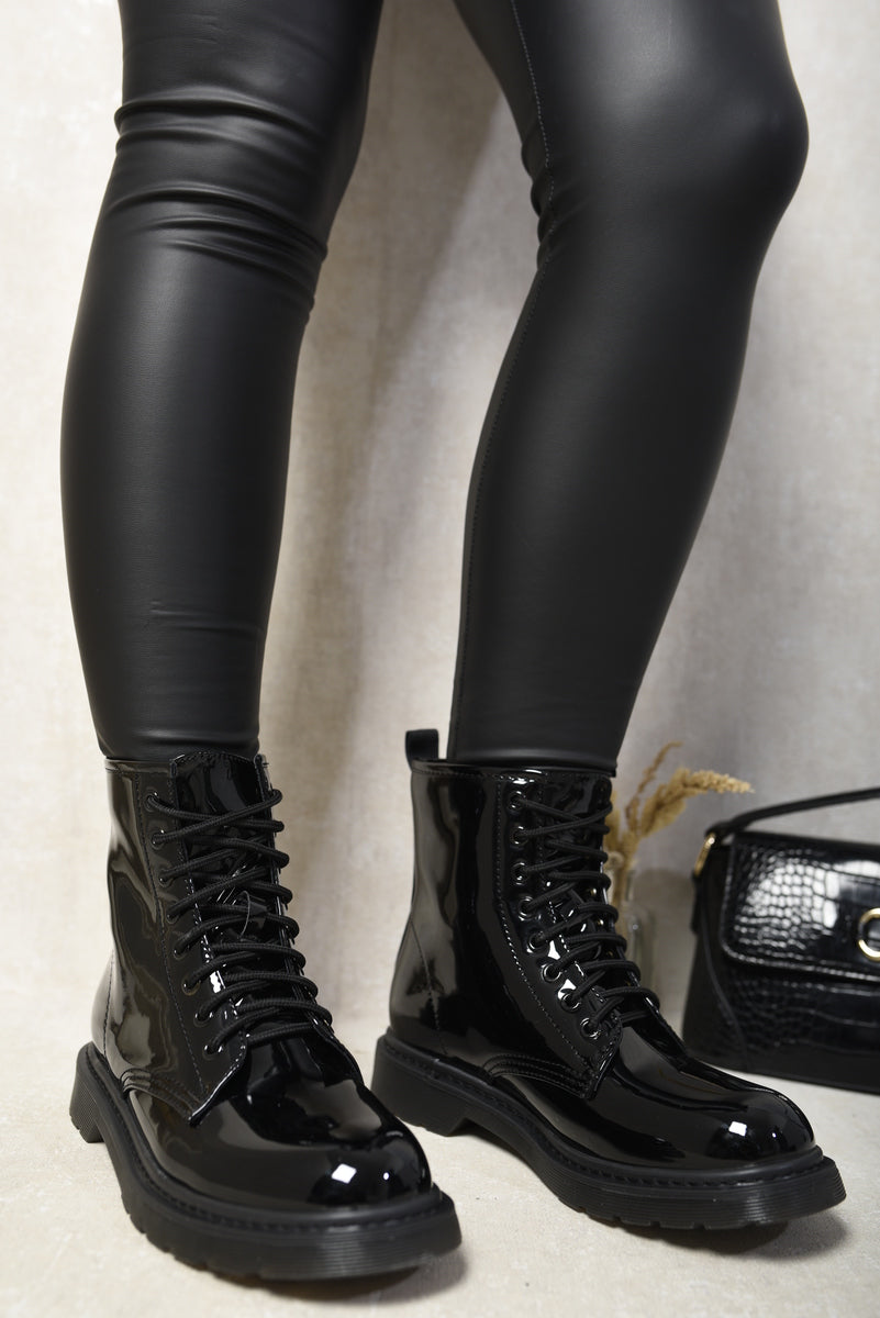 Lace-Up Platform Ankle Boots