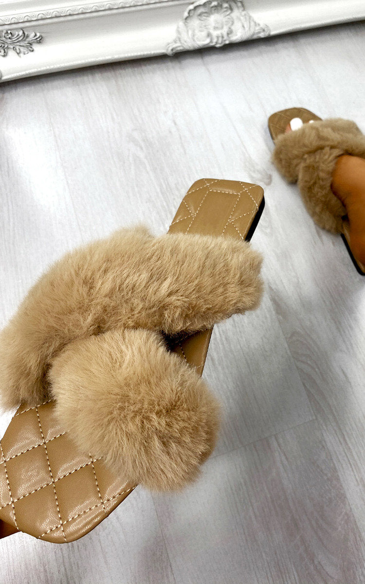 Faux Fur Sandals