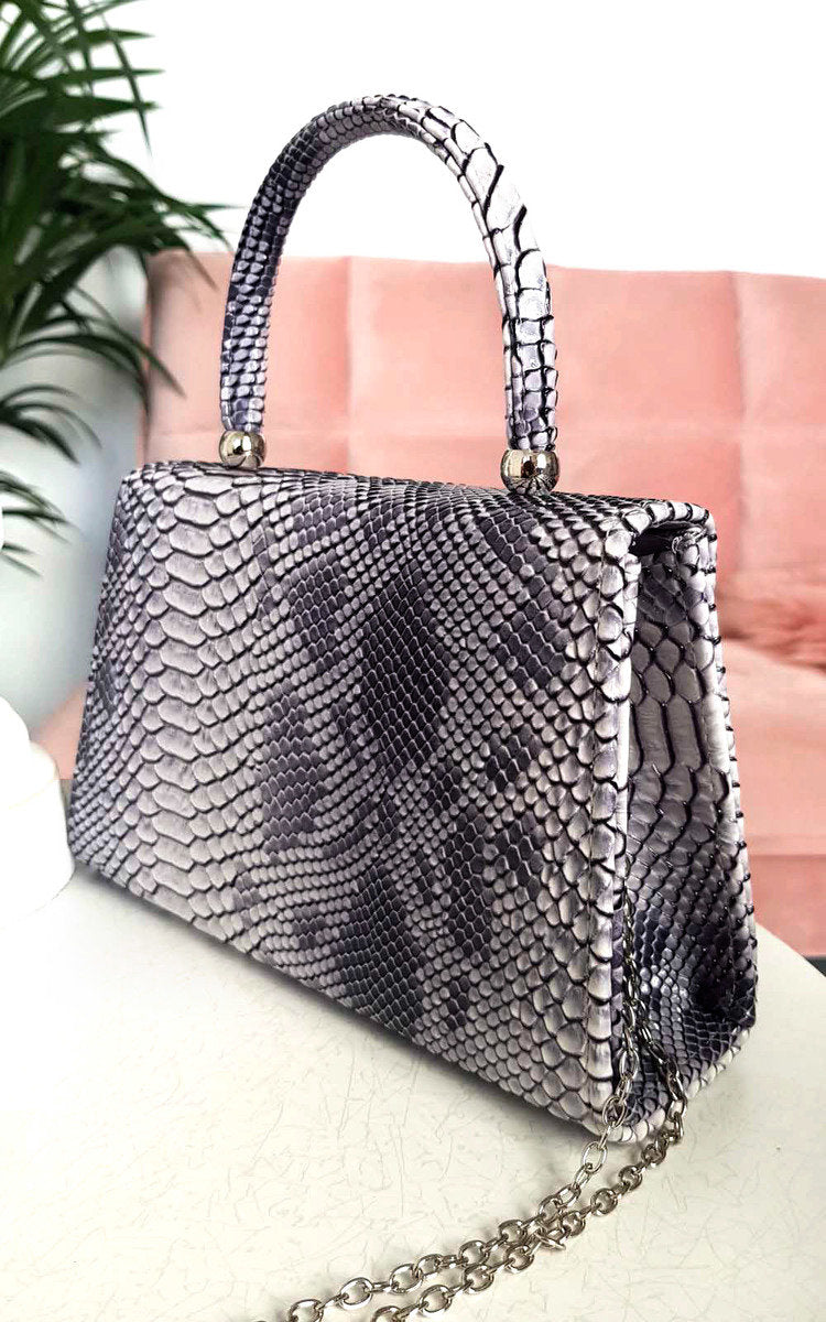 Croc Print Handbag Mutiple Colours