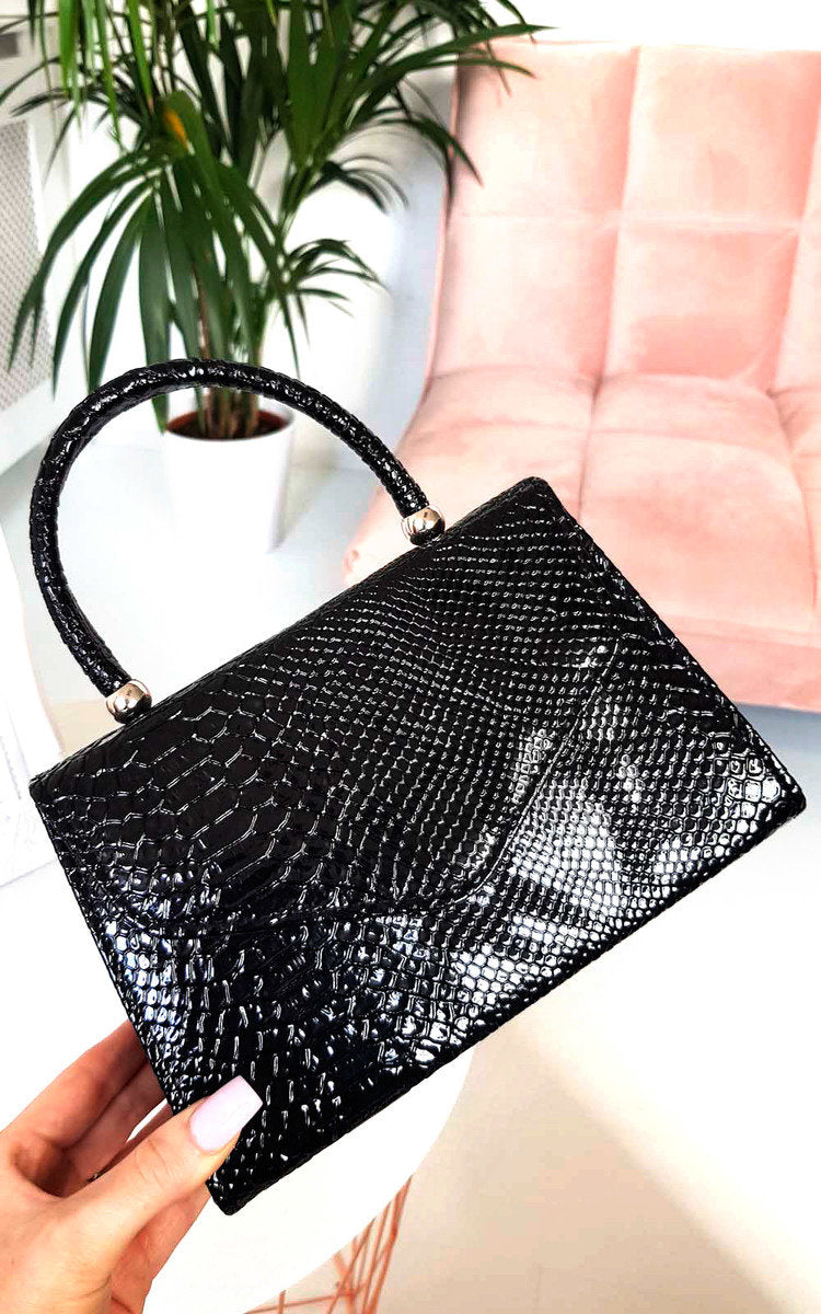 Croc Print Handbag Mutiple Colours