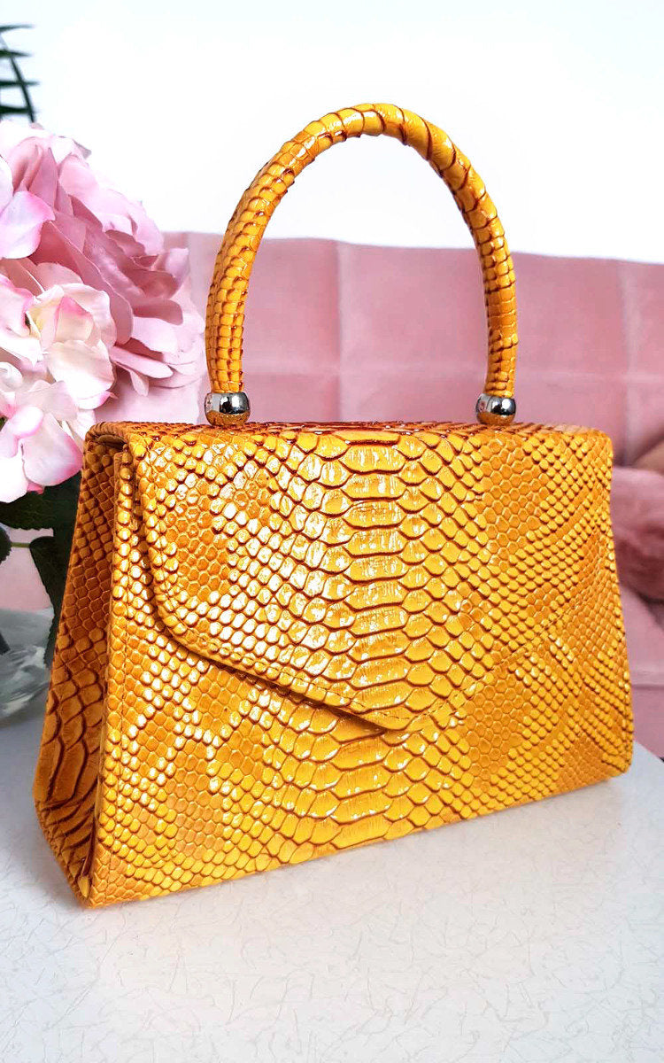 Croc Print Handbag Mutiple Colours