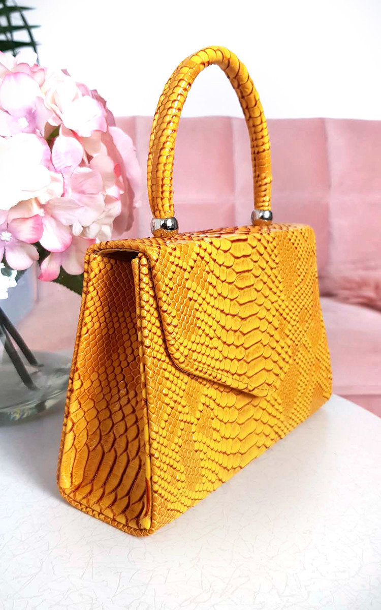 Croc Print Handbag Mutiple Colours