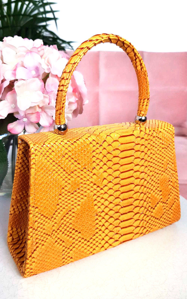 Croc Print Handbag Mutiple Colours