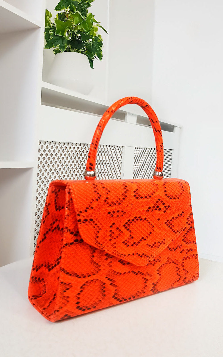 Croc Print Handbag Mutiple Colours