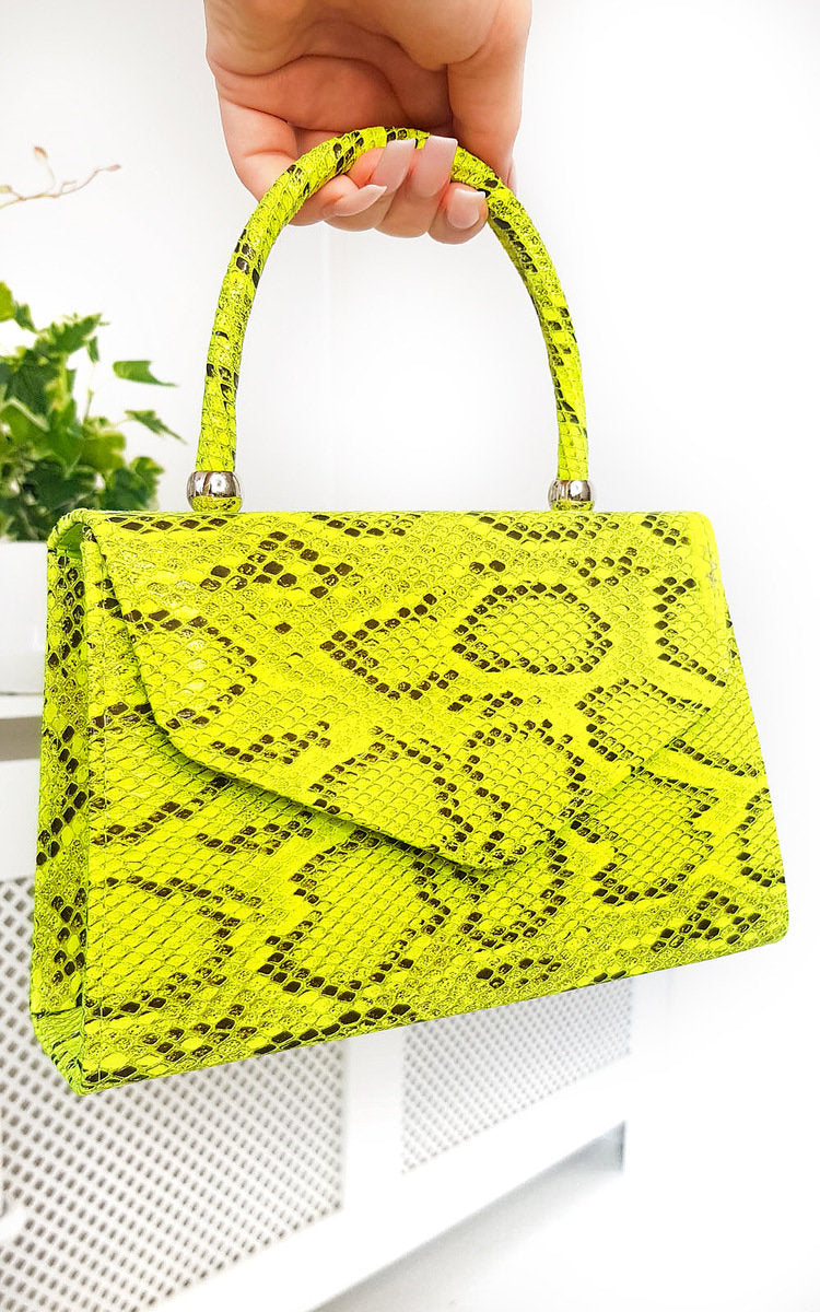 Croc Print Handbag Mutiple Colours