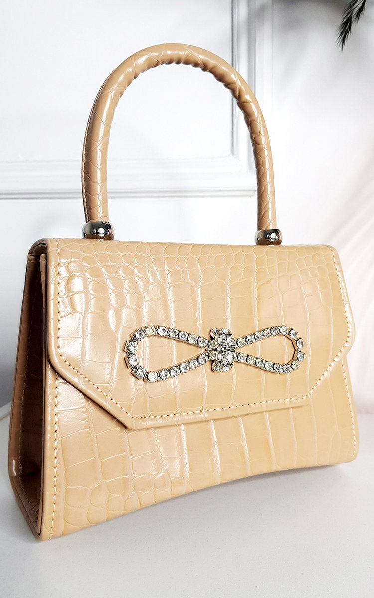 Fold Over Bag with Embellished Detail