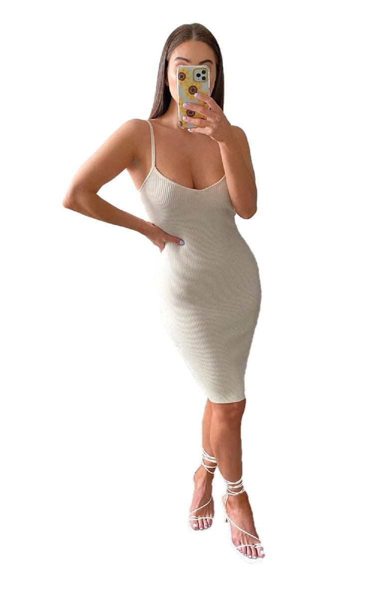 Knitted Bodycon Midi Dress