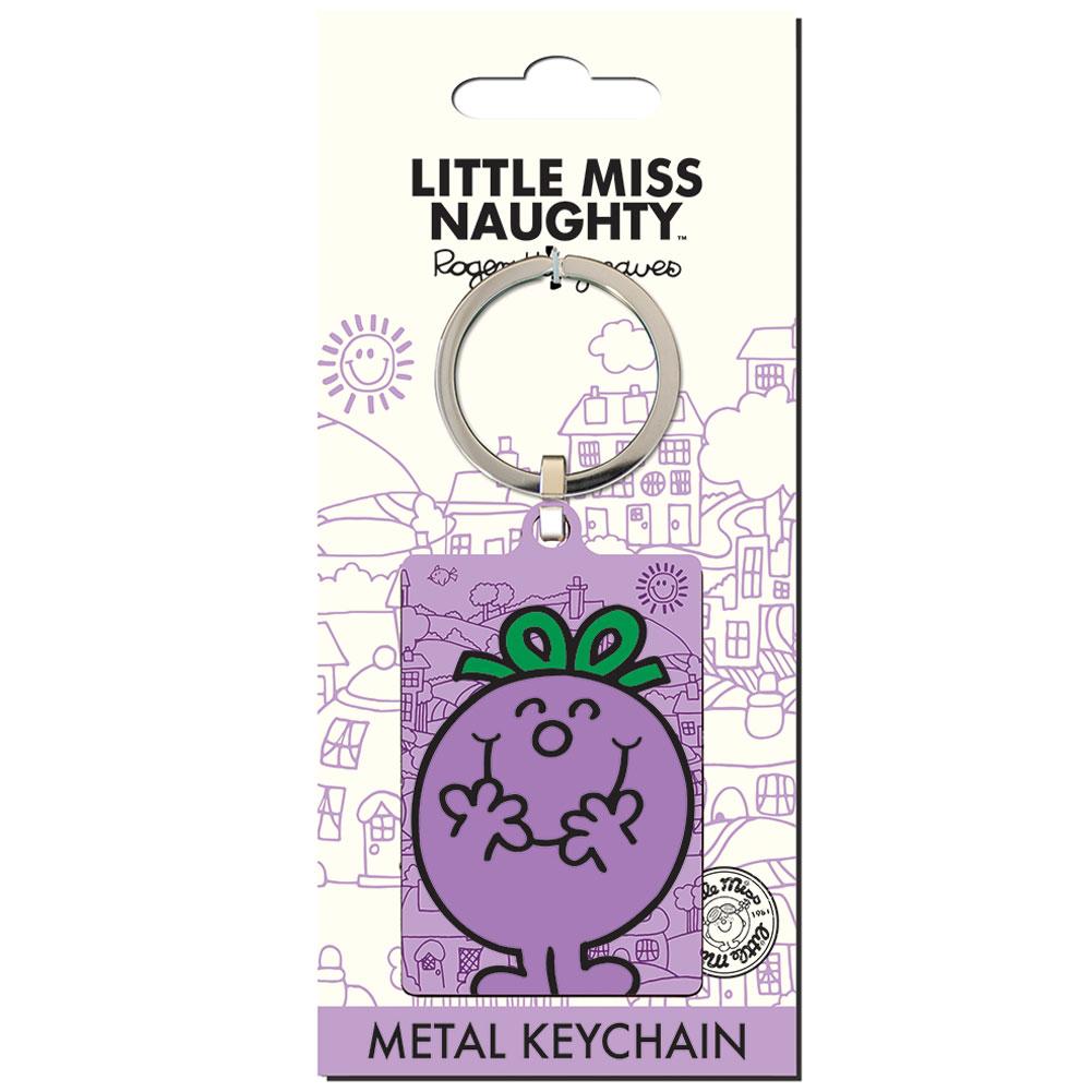 Little Miss Naughty Metal Keyring