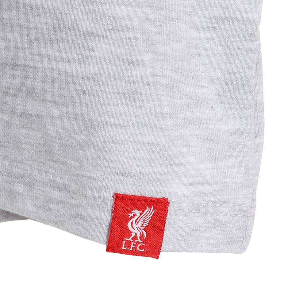 Liverpool FC Liverbird T Shirt Ladies Ice Marl 10