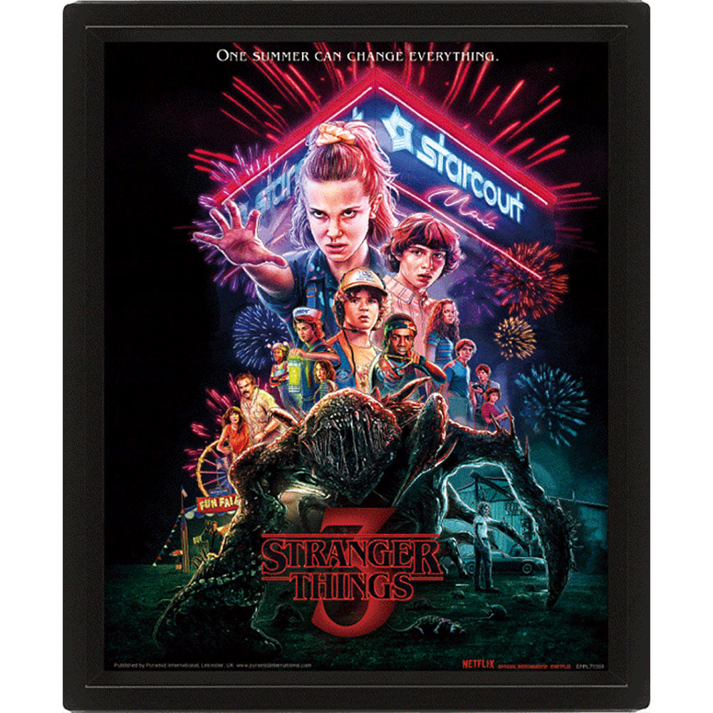 Stranger Things Framed 3D Picture Summer Of 85