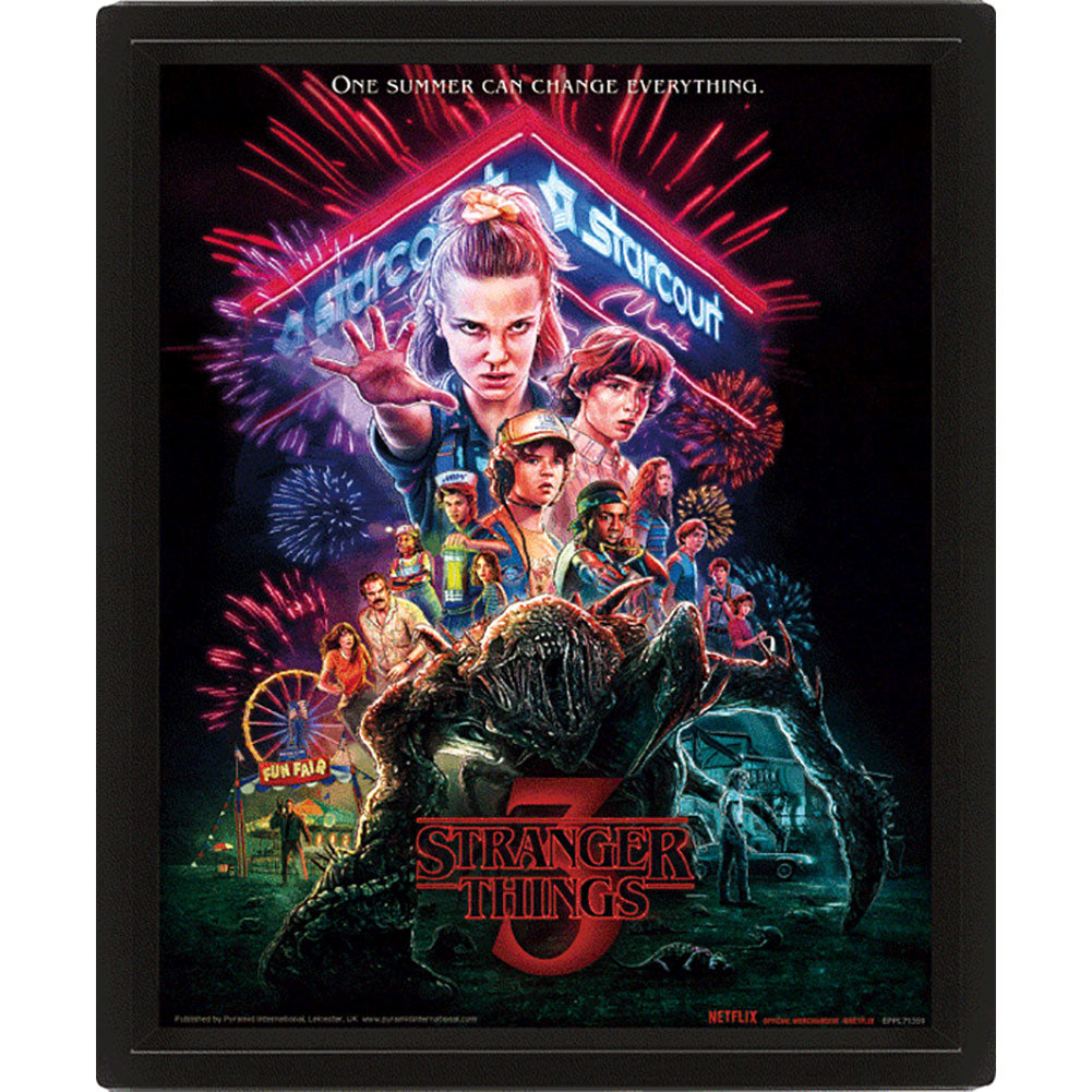 Stranger Things Framed 3D Picture Summer Of 85