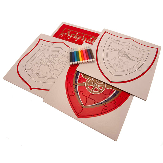 Arsenal FC Colour-In Crest Puzzle