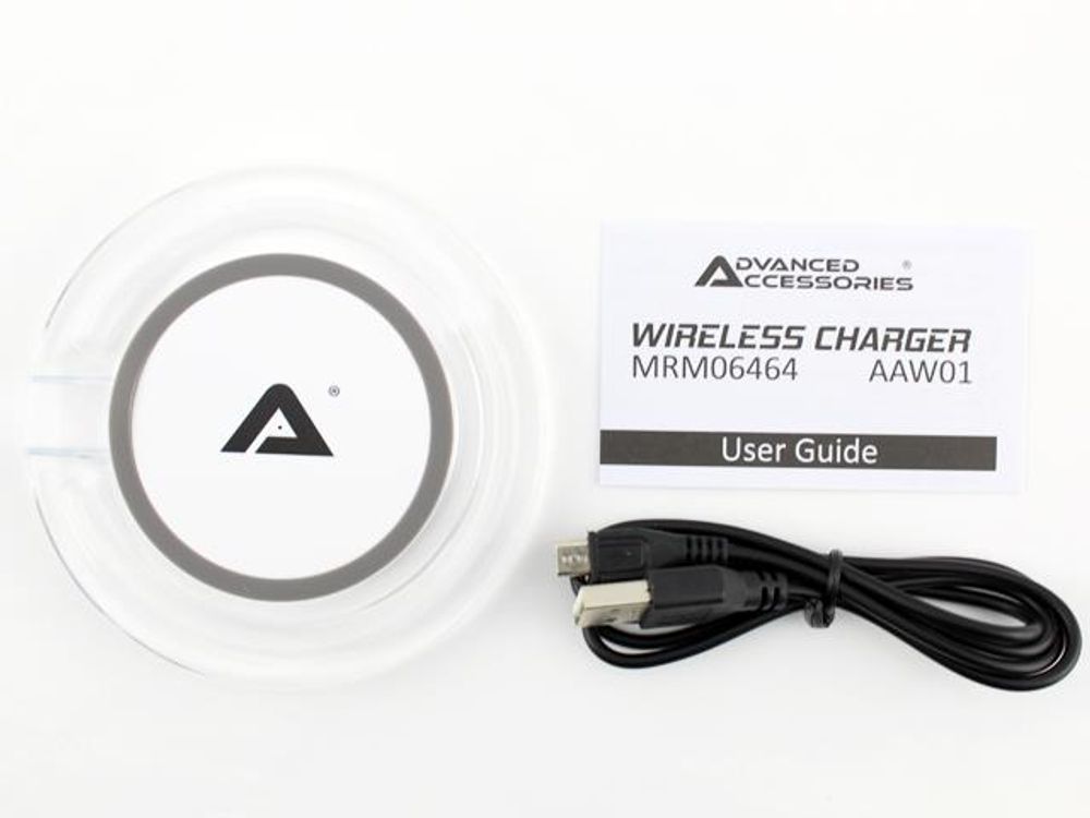 Advanced Accessories 10W Qi Standard Wireless Charger-White