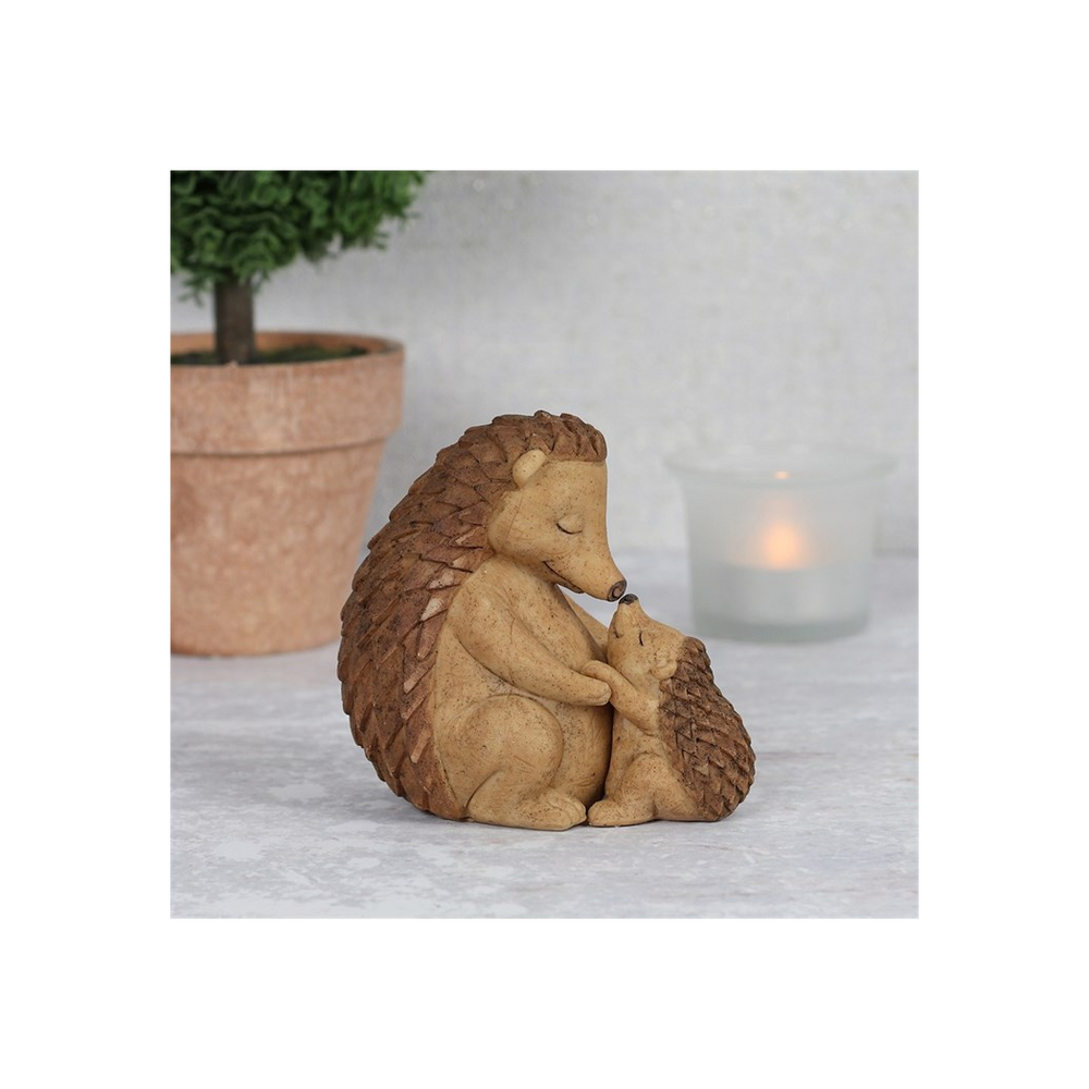 Happy Hoglet Mother and Baby Hedgehog Ornament