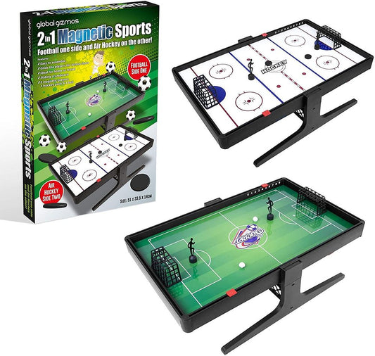 Global Gizmos 2 in1 Magnetic Game - Football & Air Hockey - 55649