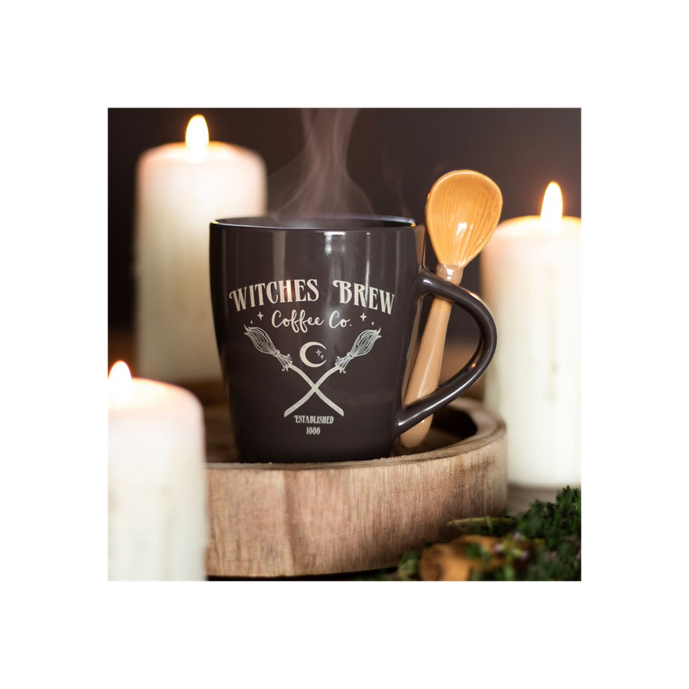 Witches Brew Coffee Co. Mug and Spoon Set