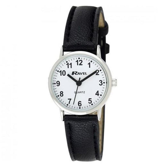 Ravel Womens Classic Strap Black / Silver / White Watch R0129.15.2