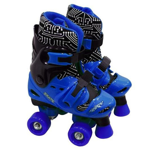 Elektra Adjustable Quad Boot (Medium, Black/ Blue) Outdoor Activity Game